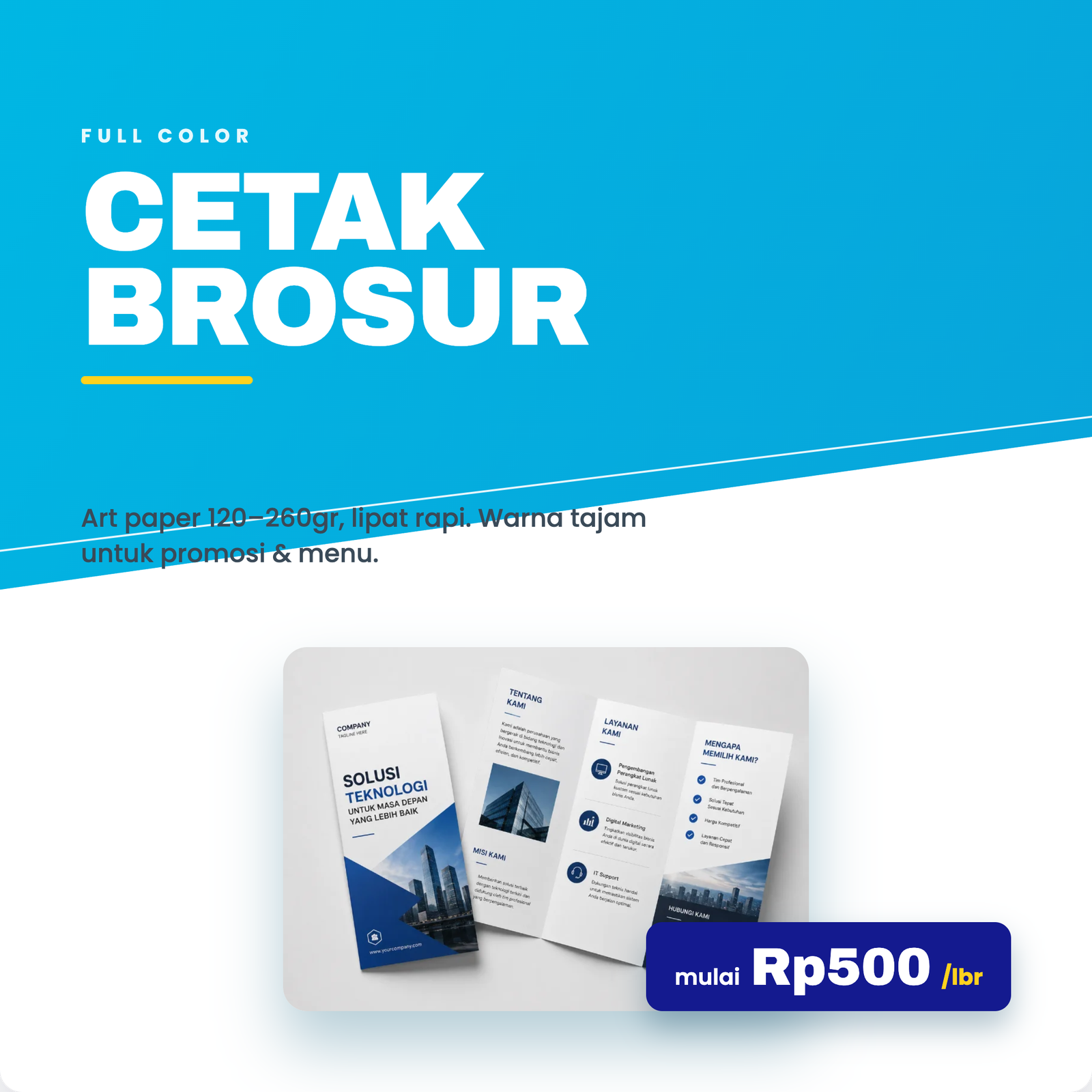 Cetak Brosur Full Color