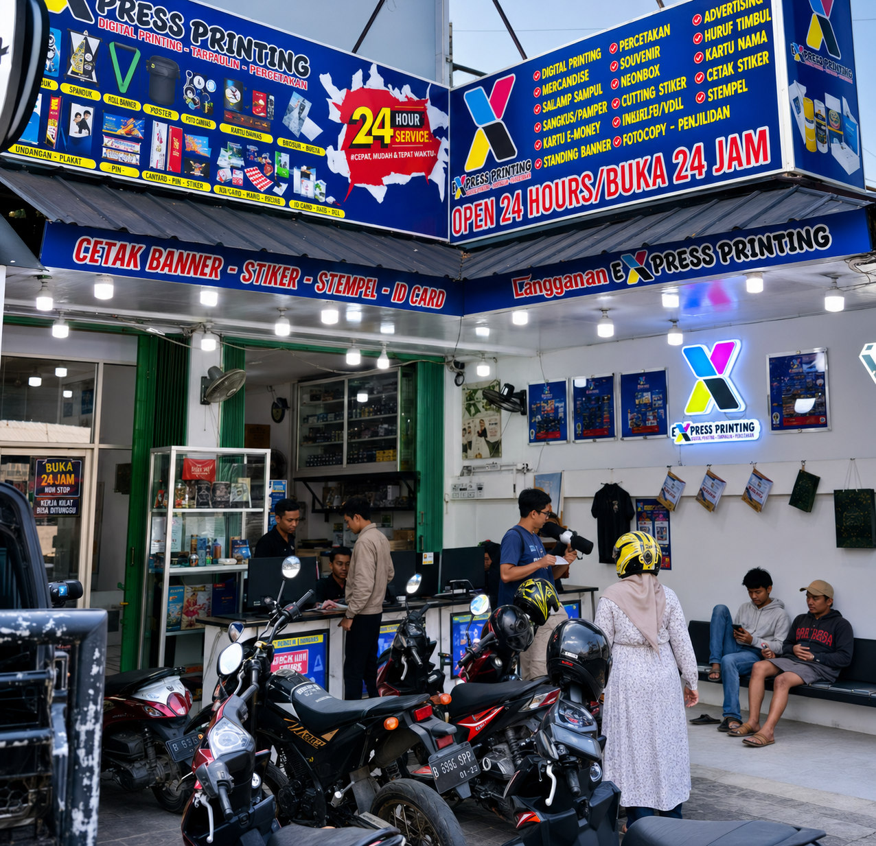 Cetak kebutuhan event Bekasi berupa backdrop, banner, dan ID panitia